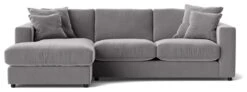 Swoon Althaea Velvet Left Hand Corner Sofa - Silver Grey -Chic Household Items 1997459 R Z002A