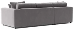 Swoon Althaea Velvet Left Hand Corner Sofa - Silver Grey -Chic Household Items 1997459 R Z005A