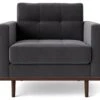 Swoon Berlin Velvet Armchair - Granite Grey