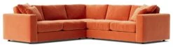 Swoon Althaea Velvet 5 Seater Corner Sofa - Burnt Orange