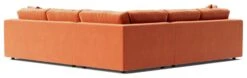 Swoon Althaea Velvet 5 Seater Corner Sofa - Burnt Orange -Chic Household Items 1998070 R Z004A