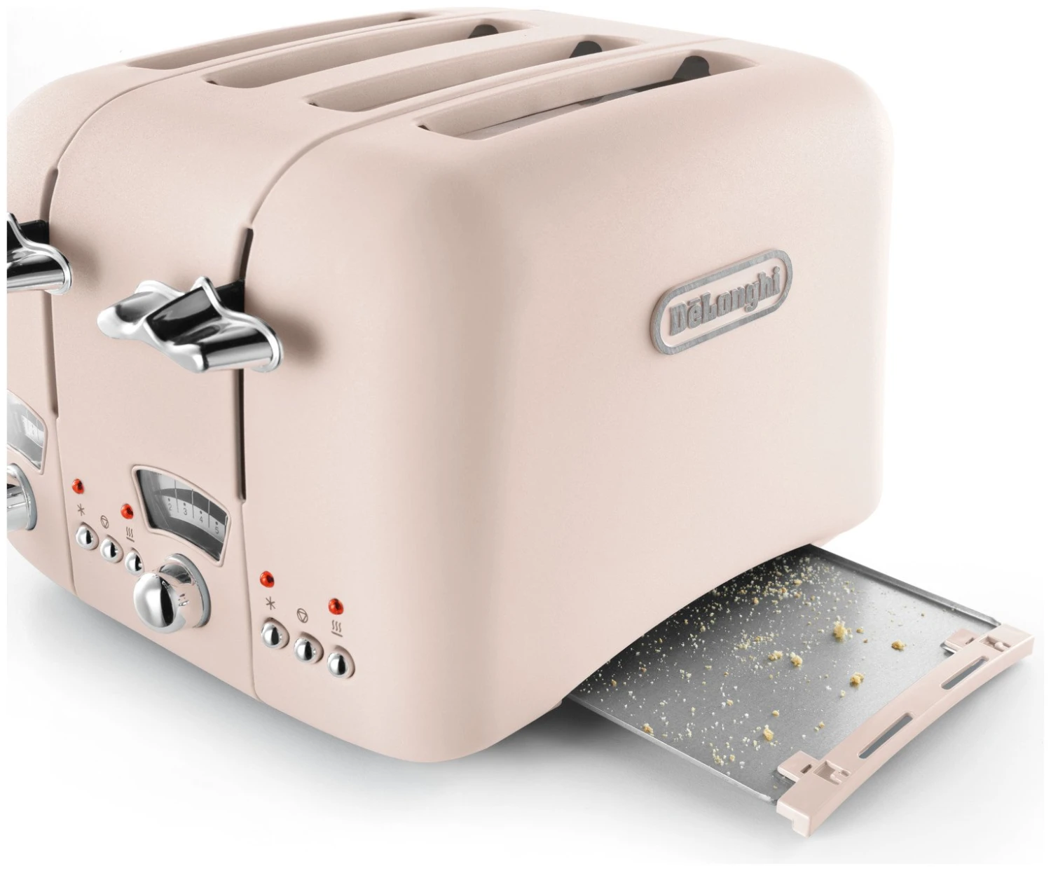 De'Longhi CT04.PK Argento Flora 4 Slice Toaster - Pink 4 De'Longhi CT04.PK Argento Flora 4 Slice Toaster - Pink - Image 4