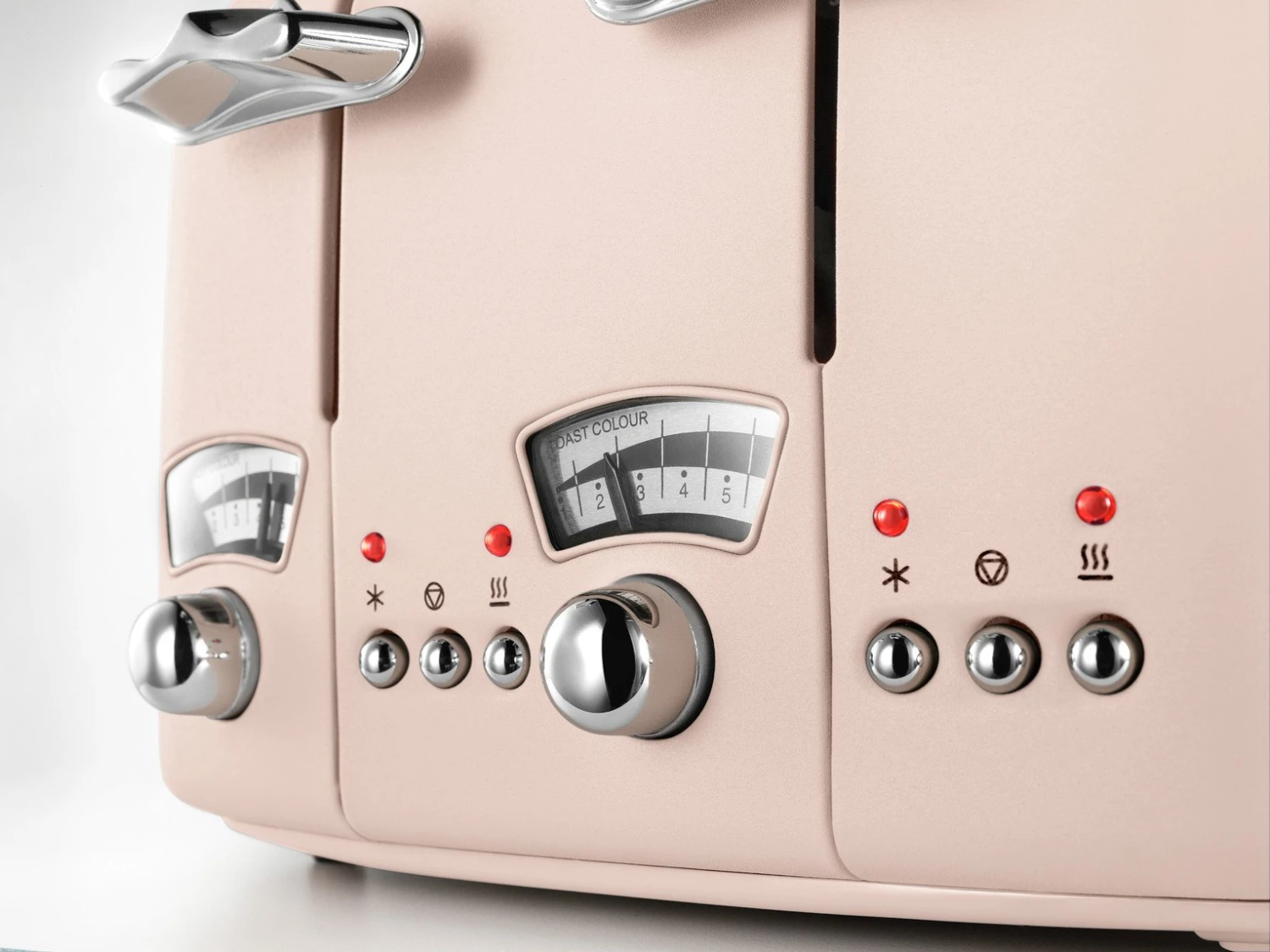 De'Longhi CT04.PK Argento Flora 4 Slice Toaster - Pink 2 De'Longhi CT04.PK Argento Flora 4 Slice Toaster - Pink - Image 2