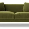 Swoon Alena Velvet 3 Seater Sofa - Fern Green