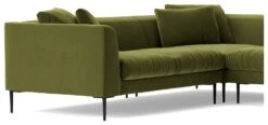 Swoon Alena Velvet 5 Seater Corner Sofa - Fern Green -Chic Household Items 1999471 R Z003A