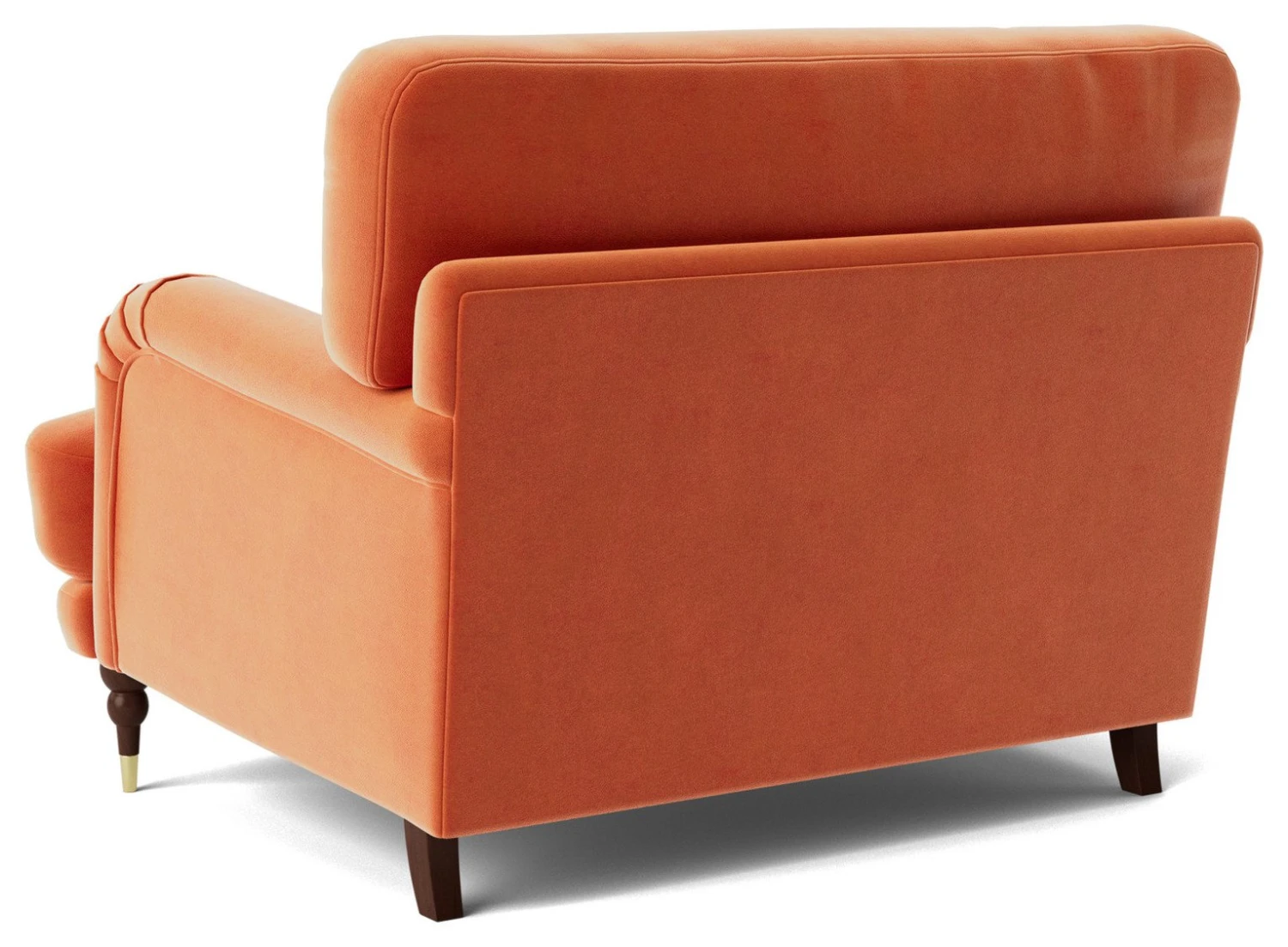Swoon Charlbury Velvet Cuddle Chair - Burnt Orange 6 Swoon Charlbury Velvet Cuddle Chair - Burnt Orange - Image 6
