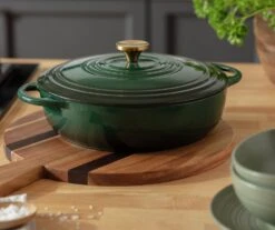 Habitat 4 Litre Cast Iron Casserole Dish - Green -Chic Household Items 2003342 R Z002C