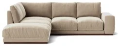 Swoon Denver Velvet Left Hand Corner Sofa - Taupe -Chic Household Items 2003713 R Z002A