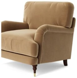 Swoon Charlbury Velvet Armchair - Biscuit -Chic Household Items 2003816 R Z002A