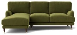 Swoon Charlbury Velvet Left Hand Corner Sofa - Fern Green -Chic Household Items 2004097 R Z003A