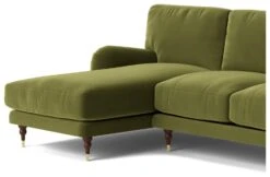 Swoon Charlbury Velvet Left Hand Corner Sofa - Fern Green -Chic Household Items 2004097 R Z004A