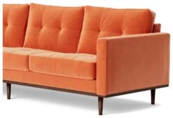 Swoon Berlin Velvet 4 Seater Sofa - Burnt Orange -Chic Household Items 2004592 R Z004A