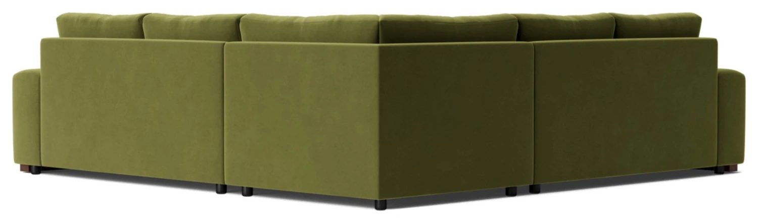 Swoon Denver Velvet 5 Seater Corner Sofa - Fern Green 6 Swoon Denver Velvet 5 Seater Corner Sofa - Fern Green - Image 6
