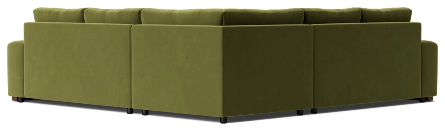 Swoon Denver Velvet 5 Seater Corner Sofa - Fern Green 7 Swoon Denver Velvet 5 Seater Corner Sofa - Fern Green - Image 7