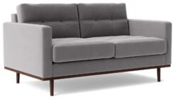 Swoon Berlin Velvet 2 Seater Sofa - Silver Grey -Chic Household Items 2006088 R Z006A