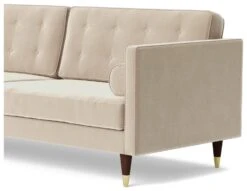 Swoon Porto Velvet 3 Seater Sofa - Taupe -Chic Household Items 2007001 R Z004A