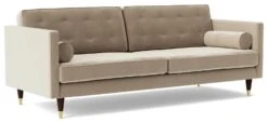 Swoon Porto Velvet 3 Seater Sofa - Taupe -Chic Household Items 2007001 R Z006A