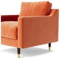 Swoon Rieti Velvet Armchair - Burnt Orange -Chic Household Items 2007386 R Z005A