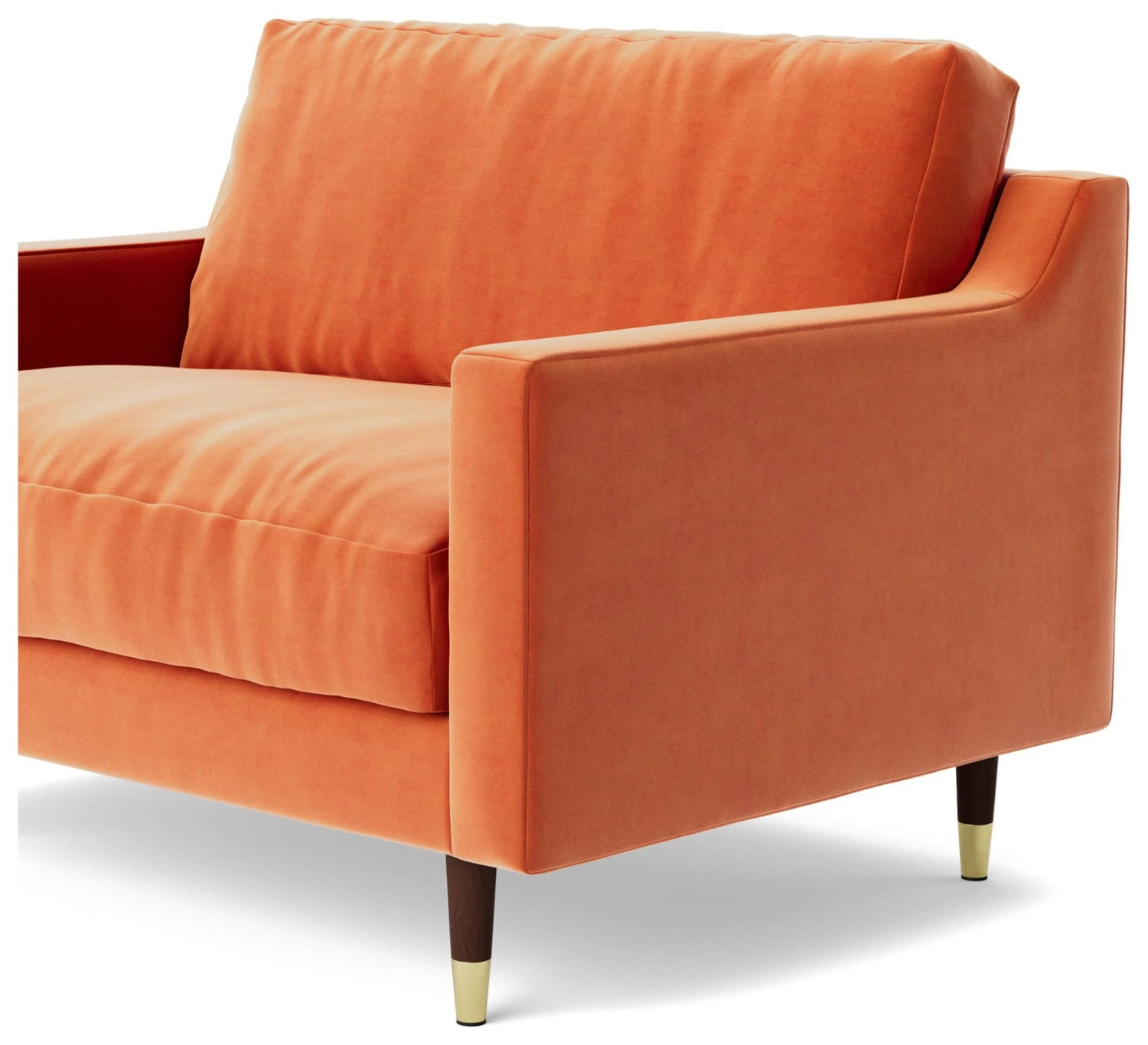 Swoon Rieti Velvet Cuddle Chair - Burnt Orange 7 Swoon Rieti Velvet Cuddle Chair - Burnt Orange - Image 7