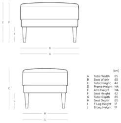 Swoon Rieti Velvet Ottoman Footstool - Granite Grey -Chic Household Items 2009016 R E001