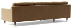 Swoon Rieti Velvet Left Hand Corner Sofa - Biscuit -Chic Household Items 2009676 R Z005A