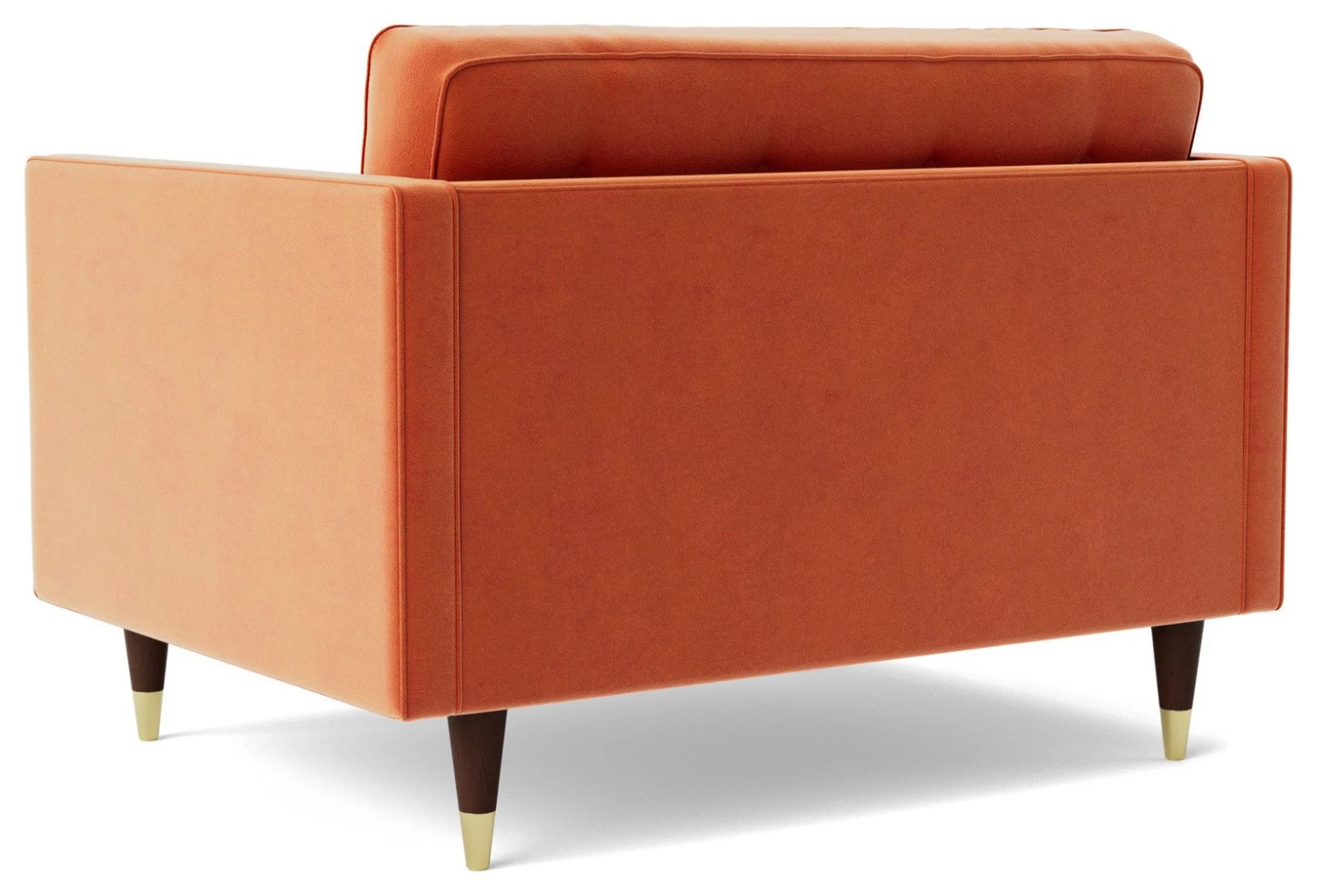 Swoon Porto Velvet Cuddle Chair - Burnt Orange 6 Swoon Porto Velvet Cuddle Chair - Burnt Orange - Image 6