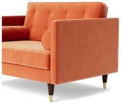 Swoon Porto Velvet Cuddle Chair - Burnt Orange 13 Swoon Porto Velvet Cuddle Chair - Burnt Orange -Chic Household Items 2011798 R Z005A