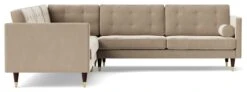 Swoon Porto Velvet 5 Seater Corner Sofa - Taupe -Chic Household Items 2012601 R Z003A