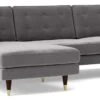 Swoon Porto Velvet Left Hand Corner Sofa - Silver Grey
