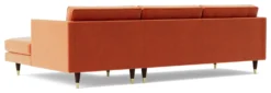 Swoon Porto Velvet Right Hand Corner Sofa - Burnt Orange -Chic Household Items 2013071 R Z004A