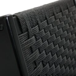 Habitat Faro Woven Paper Rope And Oak Accent Chair - Black -Chic Household Items 2013112 R Z006A