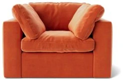 Swoon Seattle Velvet Armchair - Burnt Orange