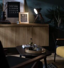 Habitat Loft Living Tripod Table Lamp - Grey -Chic Household Items 2017596 R Z003C