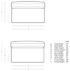 Swoon Seattle Velvet Ottoman Footstool - Burnt Orange -Chic Household Items 2017682 R E001