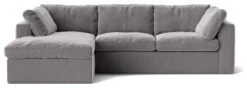 Swoon Seattle Velvet Left Hand Corner Sofa - Silver Grey 13 Swoon Seattle Velvet Left Hand Corner Sofa - Silver Grey -Chic Household Items 2017792 R Z003A