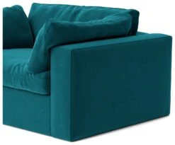 Swoon Seattle Velvet Cuddle Chair - Kingfisher Blue -Chic Household Items 2017981 R Z005A