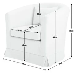 Habitat Larissa Fabric Tub Chair - Natural -Chic Household Items 2020844 R E001