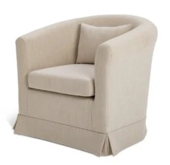 Habitat Larissa Fabric Tub Chair - Natural -Chic Household Items 2020844 R Z002A