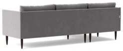 Swoon Luna Velvet Left Hand Corner Sofa - Silver Grey -Chic Household Items 2021795 R Z004A