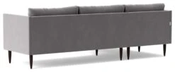 Swoon Luna Velvet Left Hand Corner Sofa - Silver Grey -Chic Household Items 2021795 R Z005A