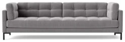 Swoon Landau Velvet 3 Seater Sofa - Silver Grey