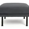 Habitat Moore Leather Ottoman Footstool - Dark Grey