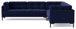 Swoon Landau Velvet 5 Seater Corner Sofa - Ink Blue -Chic Household Items 2023700 R Z003A