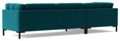 Swoon Landau Velvet Left Hand Corner Sofa - Kingfisher Blue -Chic Household Items 2023803 R Z004A