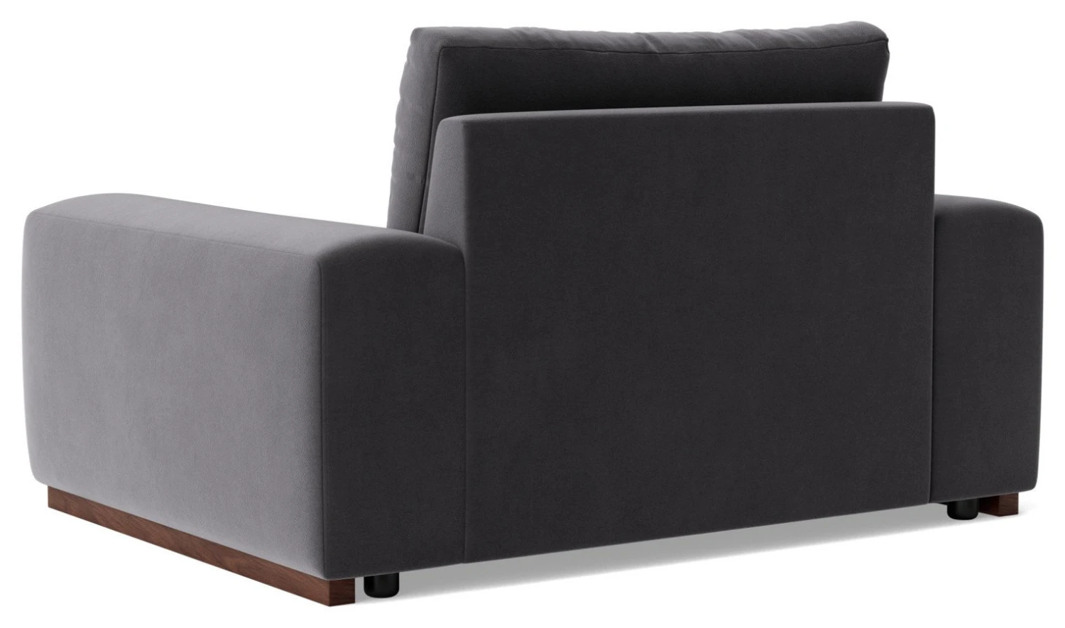 Swoon Denver Velvet Cuddle Chair - Granite Grey 6 Swoon Denver Velvet Cuddle Chair - Granite Grey - Image 6