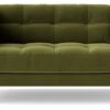 Swoon Landau Velvet Cuddle Chair - Fern Green