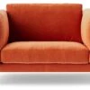 Swoon Munich Velvet Cuddle Chair - Burnt Orange
