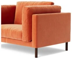 Swoon Munich Velvet Cuddle Chair - Burnt Orange -Chic Household Items 2025272 R Z005A