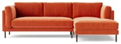 Swoon Munich Velvet Right Hand Corner Sofa - Burnt Orange -Chic Household Items 2025650 R Z003A