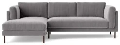 Swoon Munich Velvet Left Hand Corner Sofa - Silver Grey -Chic Household Items 2025746 R Z003A